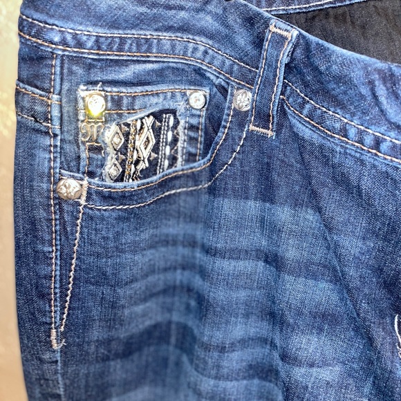 Miss me jeans je8188e2r size 33 mid rose easy boot jeans - Picture 6 of 10